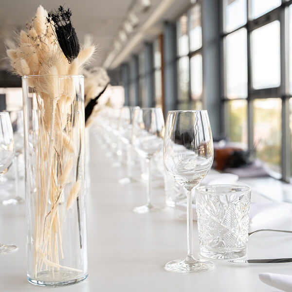 Close Up, Tischdeko einer Tafel von Porsche